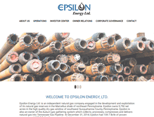 Tablet Screenshot of epsilonenergyltd.com